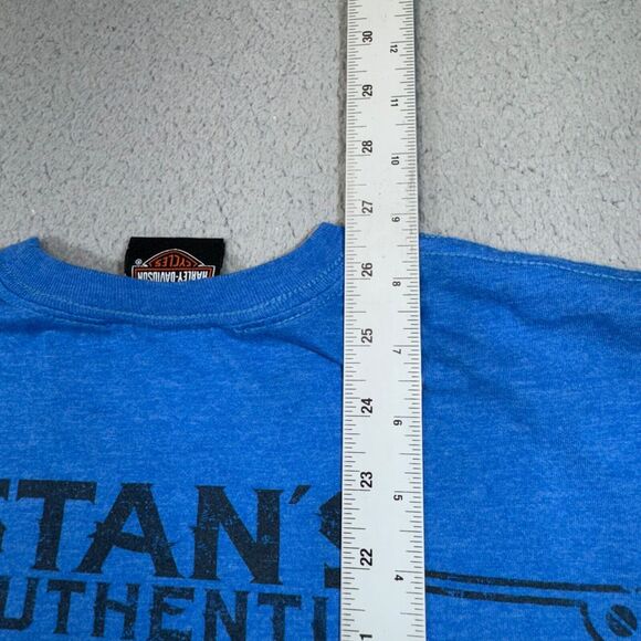 Harley Davidson Shirt‎ Men Medium Blue Stans Batavia New York Motorcycles Crew - Picture 14 of 16